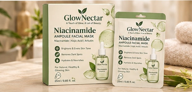 GlowNectar Dewy Glow Mask box and sachet